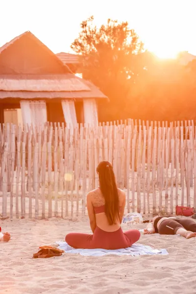 Yoga at the beach